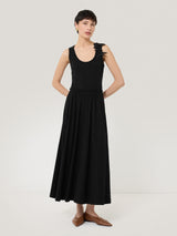 Applique Jersey Sundress | Black