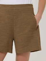 Textured Jersey Shorts | Khaki