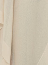 Sheer Linen Blend Poncho | Cream