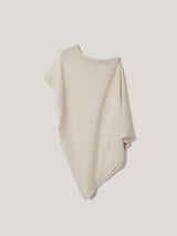 Sheer Linen Blend Poncho | Cream