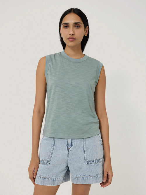 Cotton Slub Tank Top | Summer Rain
