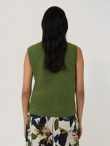 Cotton Slub Tank Top | Green