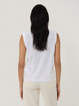 Cotton Slub Tank Top | White