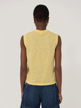 Cotton Slub Tank Top | Yellow