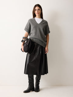 Soft Merino Longline Tank | Grey