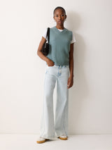 Cloud Cashmere V Tank | Blue