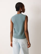 Cloud Cashmere V Tank | Blue
