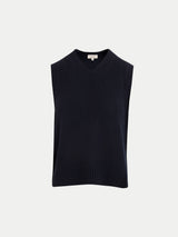 Cloud Cashmere V Neck Tank | Navy