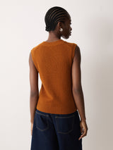 Cloud Cashmere V Tank | Orange