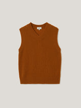 Cloud Cashmere V Tank | Orange