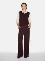 Cloud Cashmere V Neck Tank | Burgundy