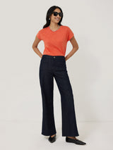 Harlech Cap Sleeve Top | Orange