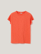 Harlech Cap Sleeve Top | Orange