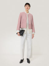 Nakoa Leather Mix Jacket | Pink