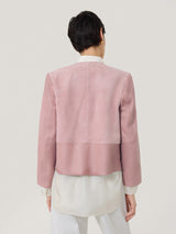 Nakoa Leather Mix Jacket | Pink