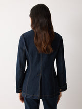 Denim Tailored Panelled Jacket | Indigo