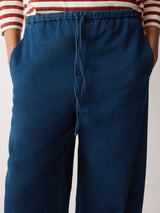Denim Lyocell Relaxed Trouser | Indigo