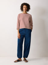 Denim Lyocell Relaxed Trouser | Indigo