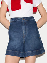Finton Denim Seam Detail Short | Blue