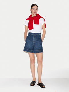 Finton Denim Seam Detail Short | Blue