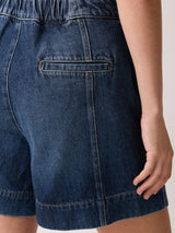 Finton Denim Seam Detail Short | Blue