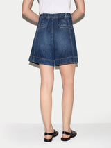 Finton Denim Seam Detail Short | Blue
