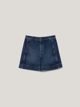 Finton Denim Seam Detail Short | Blue