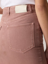 Cole Denim Midi Skirt | Washed Pink