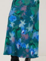 Floral Mist Maxi Skirt | Green
