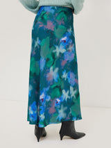 Floral Mist Maxi Skirt | Green