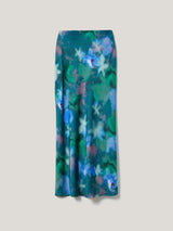 Floral Mist Maxi Skirt | Green