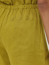 Linen Bermuda Short | Green