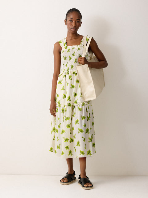 Lily Smocked Dress | Green Jigsaw Lily Smocked Dress | Green Jigsaw
