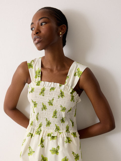 Lily Smocked Dress | Green Jigsaw Lily Smocked Dress | Green Jigsaw