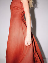 Linen Tie Dress | Orange