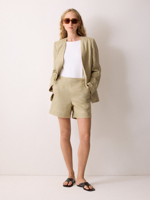 Irish Linen Sailor Short | Sand