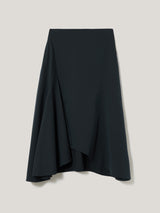 Cotton Seam Detail Skirt | Navy