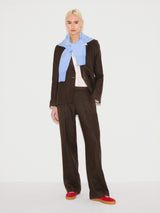 Irish Linen Palazzo Trouser | Brown