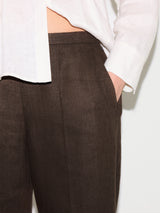 Irish Linen Palazzo Trouser | Brown