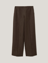 Irish Linen Palazzo Trouser | Brown