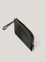 Sophia Calf Hair Pouch | Black