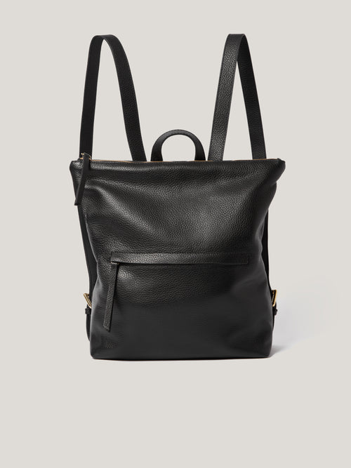Pebble Leather Backpack | Black