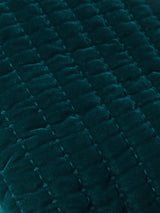 Velvet Quilted Washbag | Green