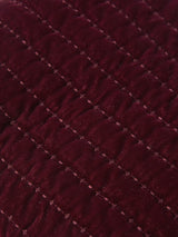 Velvet Quilted Washbag | Burgundy