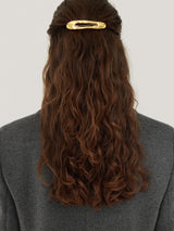 Gold Plated Molten Hair Clip | Gold