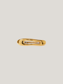 Gold Plated Molten Hair Clip | Gold