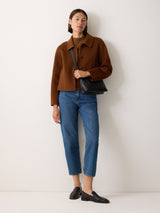 Ava Pebble Leather Crossbody | Black