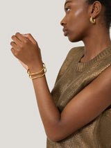 Organic Wave Bangle | Gold