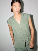 Linen Lyocell Jumpsuit | Green
