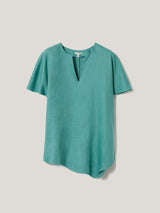 Linen Relaxed Top | Blue